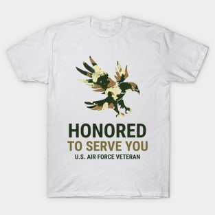 Honored To Serve You US AIR FORCE VETERA T-Shirt